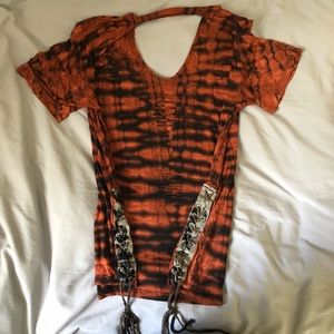 LF tie dye cutout tee